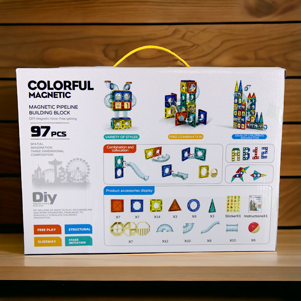 3D Magnetni građevinski set blokova za decu 97 delova