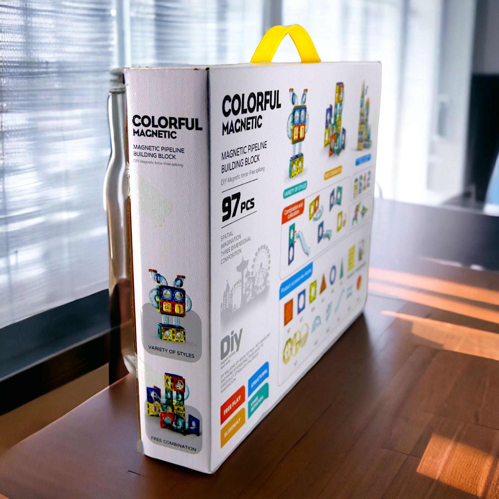 3D Magnetni građevinski set blokova za decu 97 delova