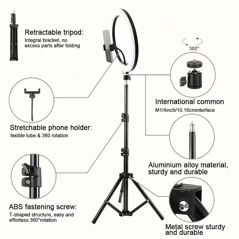 TRIPOD STATIV + LED RING